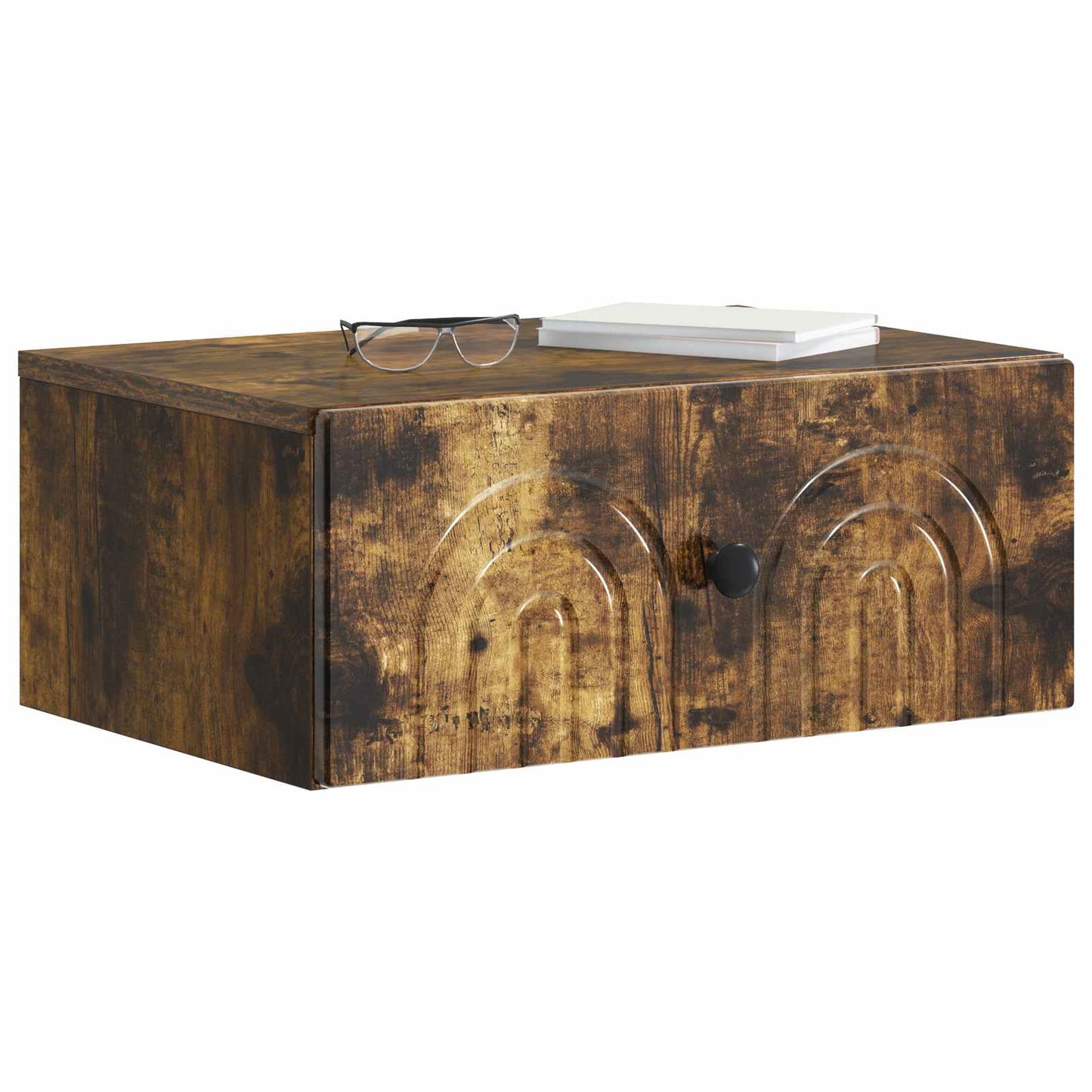 Mobiletto da notte a muro Rovere Fumo 49 x 34,5 x 20 cm | homemem39