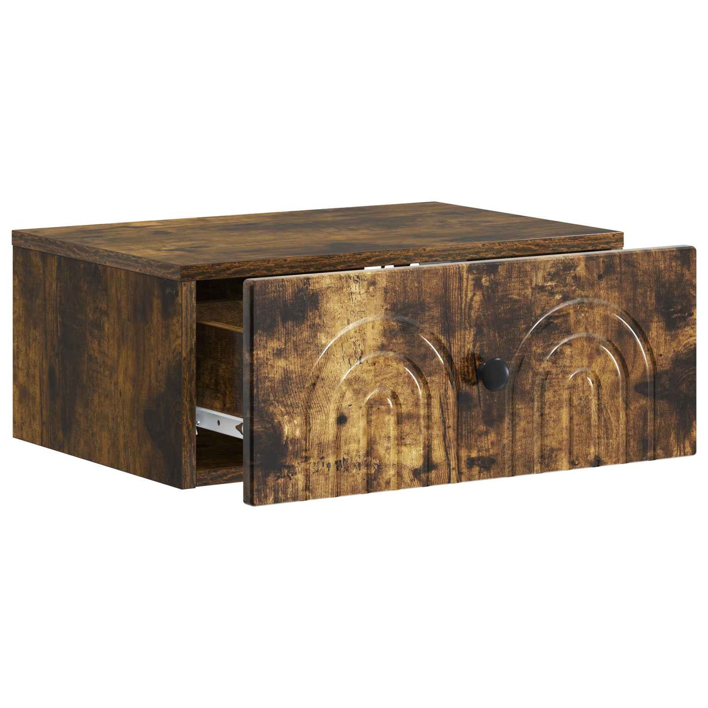 Mobiletto da notte a muro 2 pcs Rovere Fumo 49 x 34,5 x 20 cm | homemem39