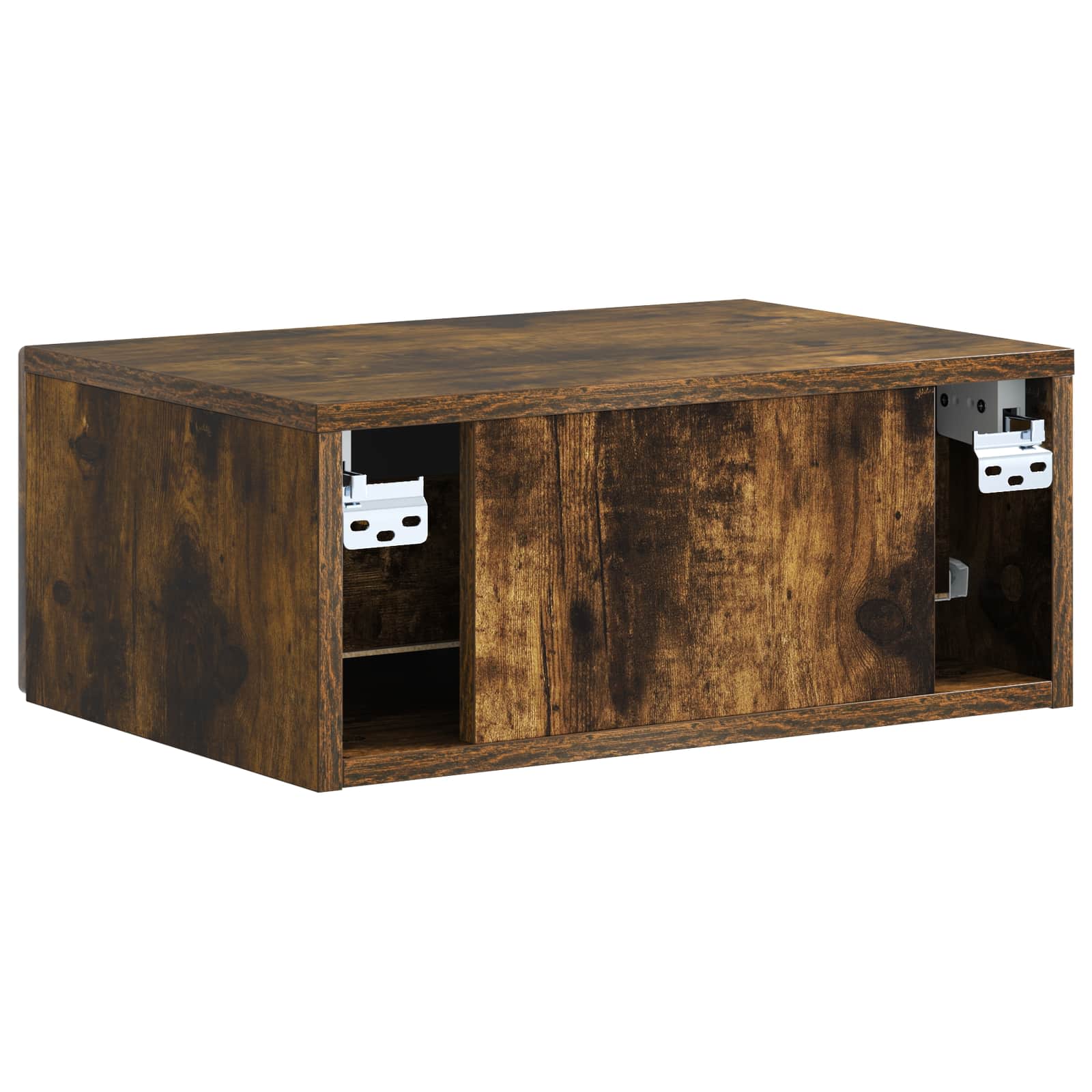 Mobiletto da notte a muro 2 pcs Rovere Fumo 49 x 34,5 x 20 cm | homemem39