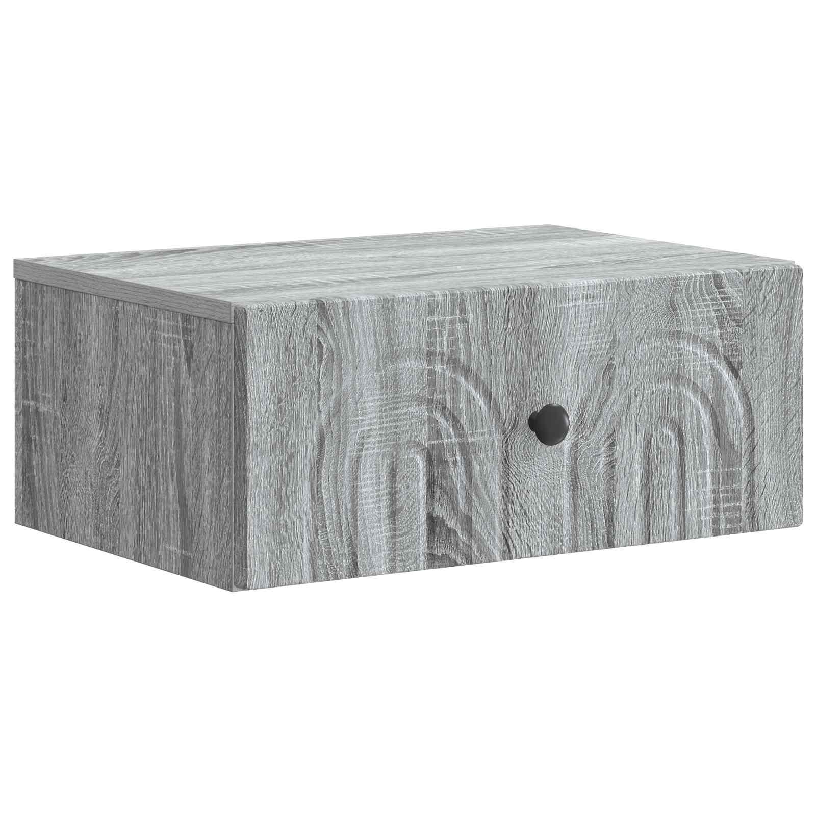 Mobiletto da notte a muro Grigio Sonoma 49 x 34,5 x 20 cm | homemem39