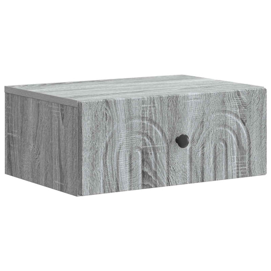 Mobiletto da notte a muro Grigio Sonoma 49 x 34,5 x 20 cm | homemem39