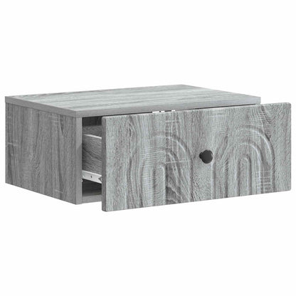 Mobiletto da notte a muro Grigio Sonoma 49 x 34,5 x 20 cm | homemem39