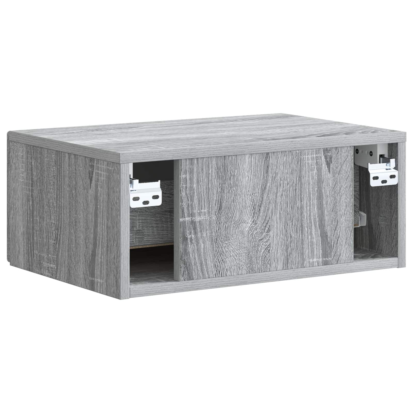 Mobiletto da notte a muro Grigio Sonoma 49 x 34,5 x 20 cm | homemem39