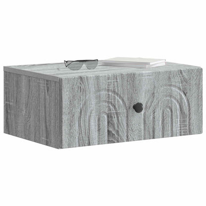 Mobiletto da notte a muro Grigio Sonoma 49 x 34,5 x 20 cm | homemem39