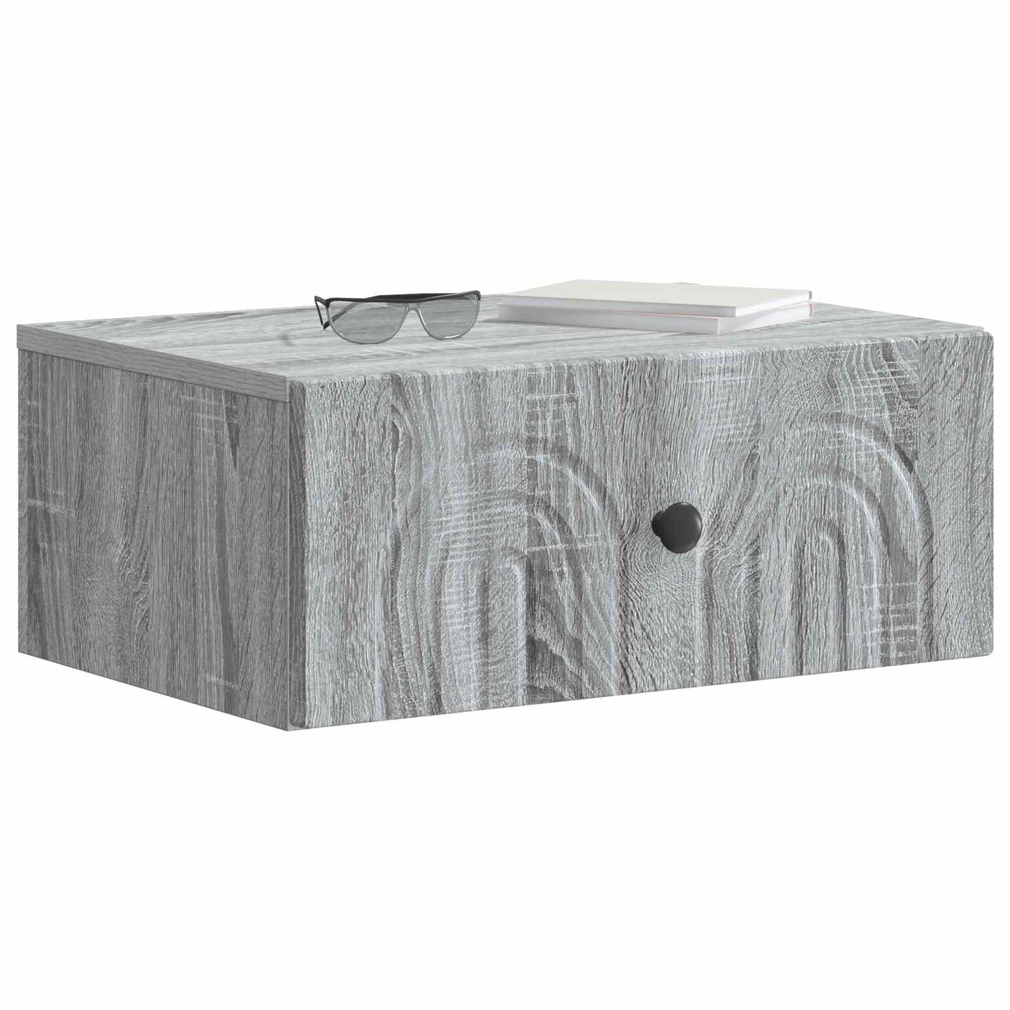 Mobiletto da notte a muro Grigio Sonoma 49 x 34,5 x 20 cm