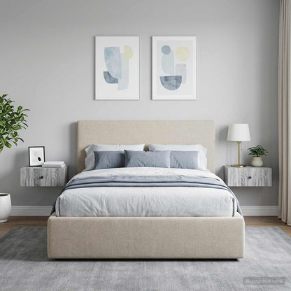 Mobiletto da notte a muro 2 pz Grigio Sonoma 49 x 34,5 x 20 cm
