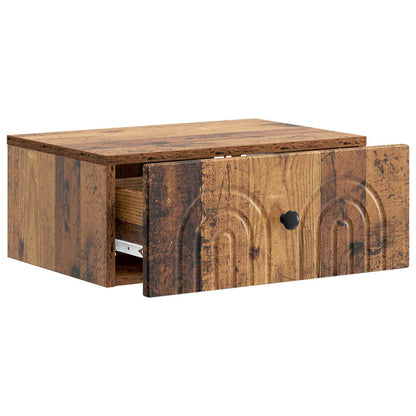 Mobiletto da notte a muro Legno antico 49 x 34,5 x 20 cm