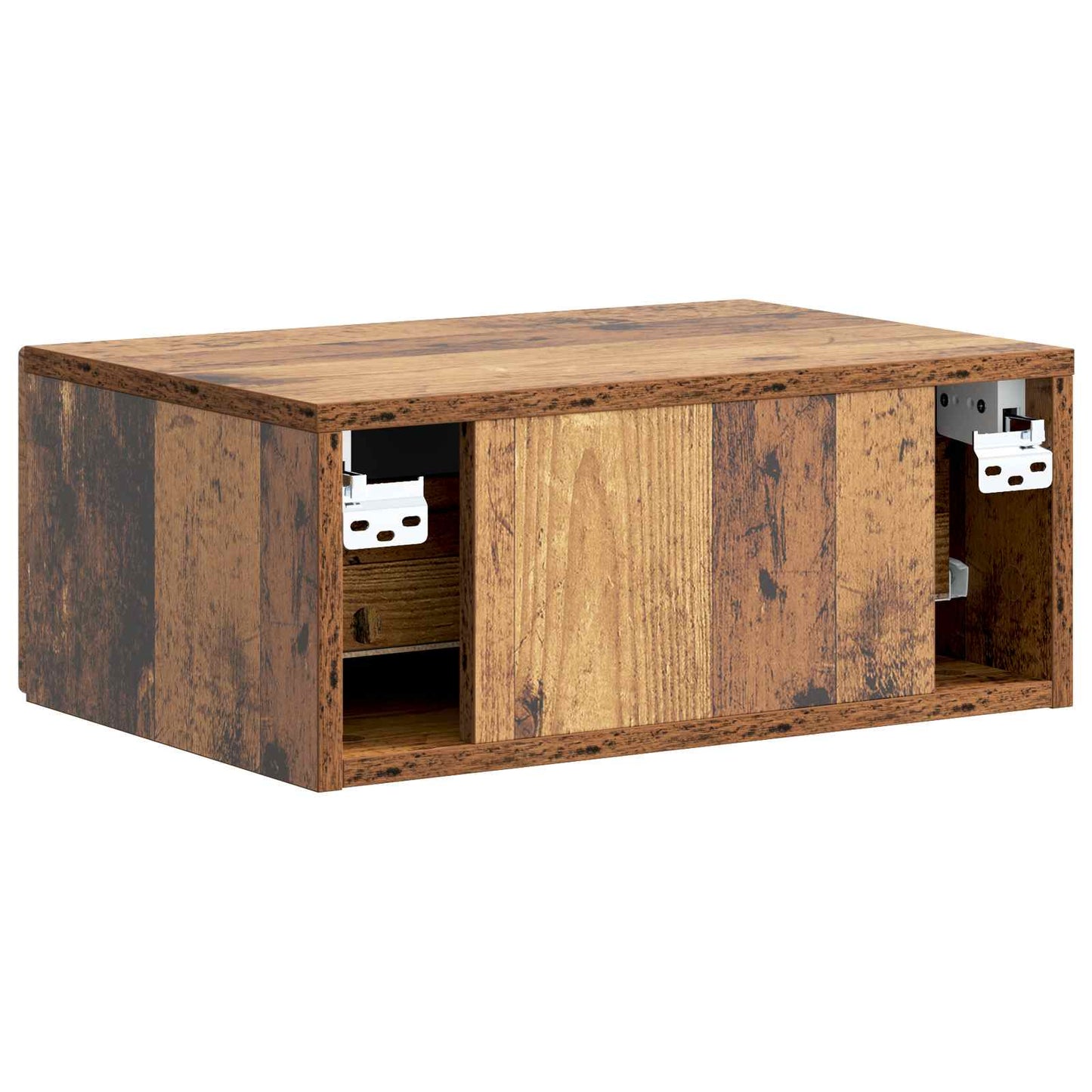 Mobiletto da notte a muro 2 pcs Legno antico 49 x 34,5 x 20 cm | homemem39