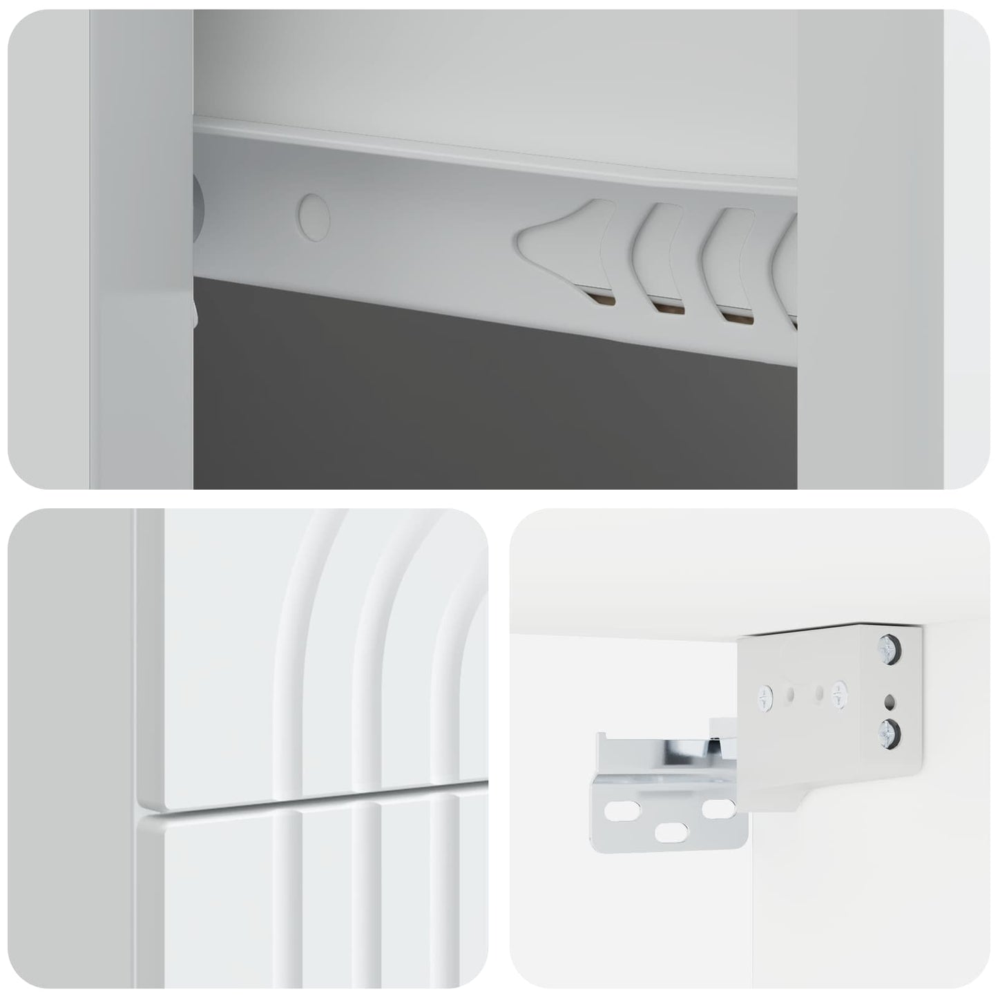 Mobiletto da notte a muro 2 pcs Bianco 33 x 34,5 x 40 cm