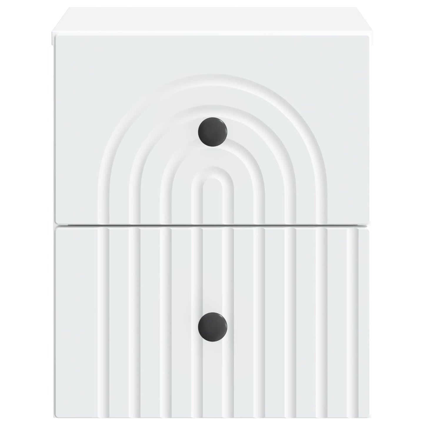 Mobiletto da notte a muro 2 pcs Bianco 33 x 34,5 x 40 cm