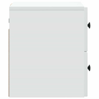 Mobiletto da notte a muro 2 pz Bianco 33 x 34,5 x 40 cm