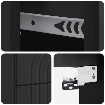 Mobiletto da notte a muro con cassetto Nero 33 x 34,5 x 40 cm | homemem39