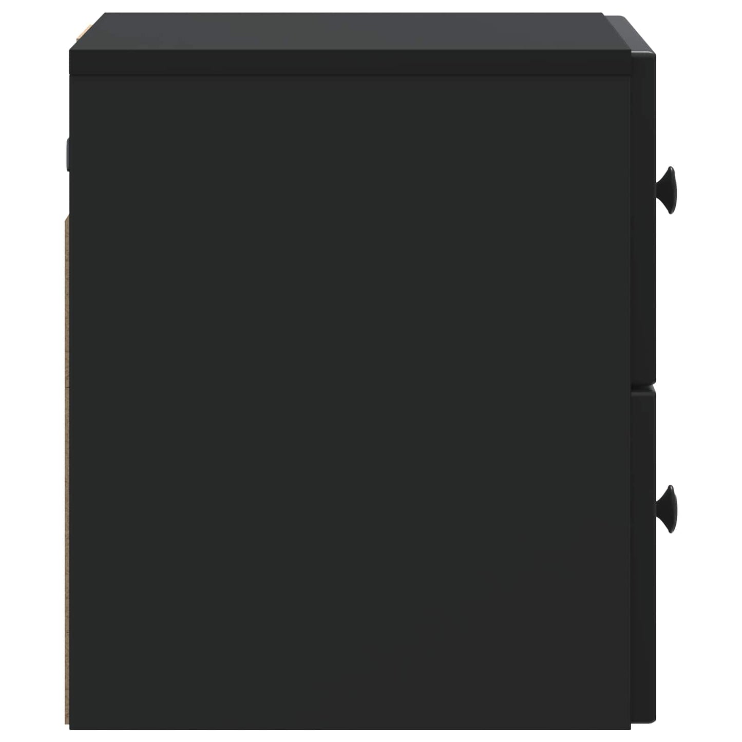 Mobiletto da notte a muro con cassetto Nero 33 x 34,5 x 40 cm | homemem39