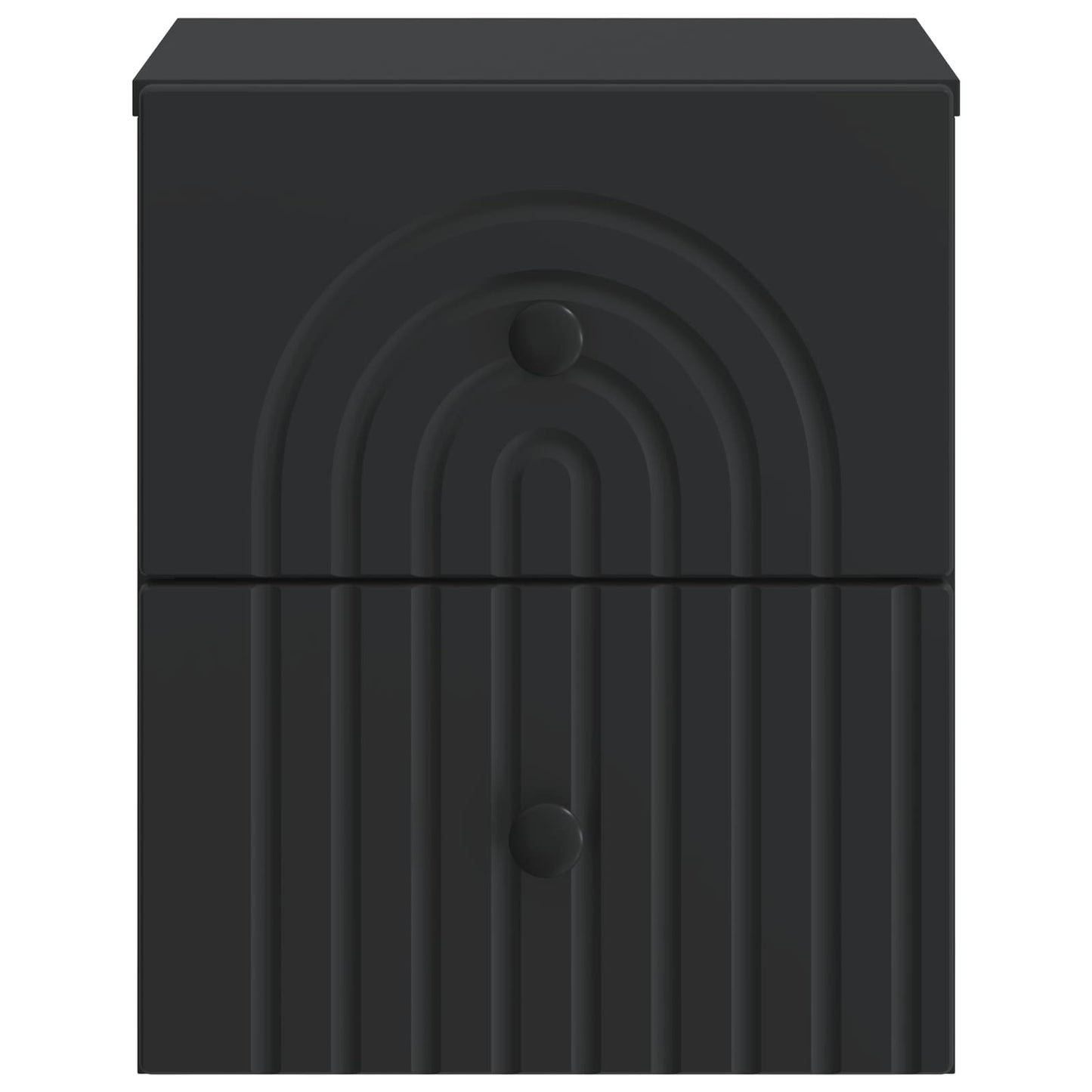 Mobiletto da notte a muro 2 pcs Nero 33 x 34,5 x 40 cm