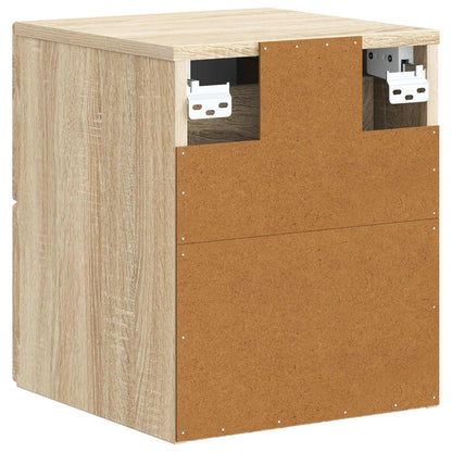 Mobiletto da notte a muro Rovere Sonoma 33 x 34,5 x 40 cm