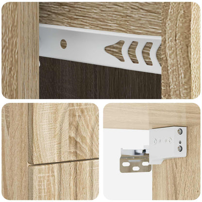 Mobiletto da notte a muro 2 pcs Rovere Sonoma 33 x 34,5 x 40 cm | homemem39