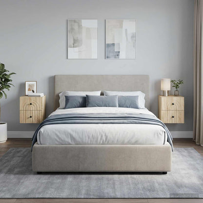 Mobiletto da notte a muro 2 pz Rovere Sonoma 33 x 34,5 x 40 cm