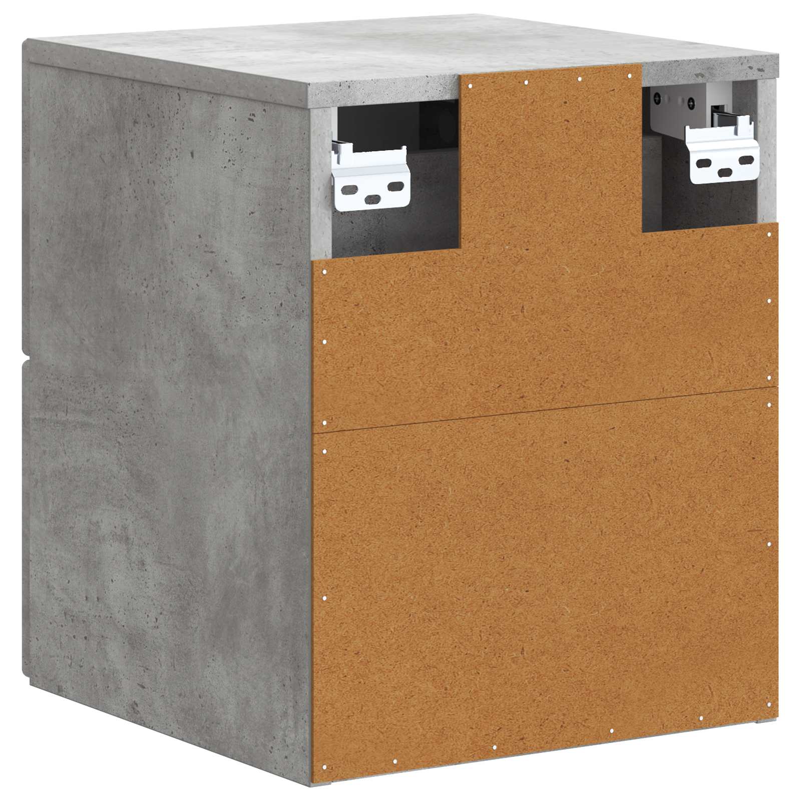 Mobiletto da notte a muro Grigio Cemento 33 x 34,5 x 40 cm | homemem39
