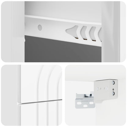 Mobiletto da notte a muro Bianco Lucido 33 x 34,5 x 40 cm | homemem39