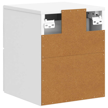 Mobiletto da notte a muro Bianco Lucido 33 x 34,5 x 40 cm | homemem39