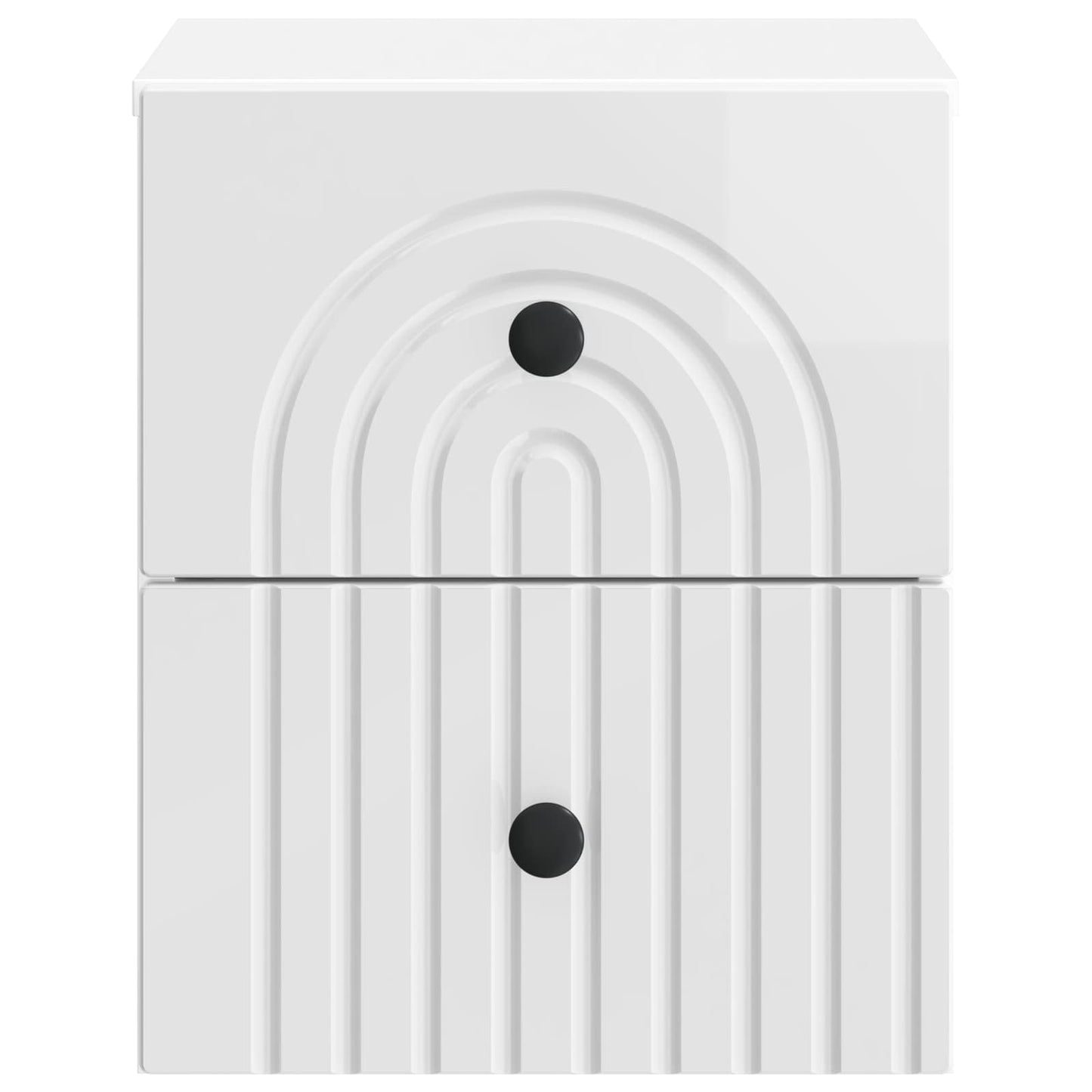 Mobiletto da notte a muro Bianco Lucido 33 x 34,5 x 40 cm | homemem39