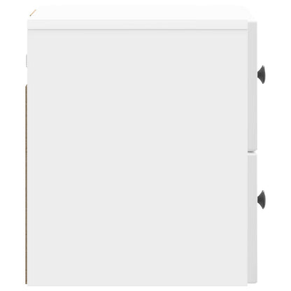 Mobiletto da notte a muro 2 pcs Bianco Lucido 33 x 34,5 x 40 cm | homemem39