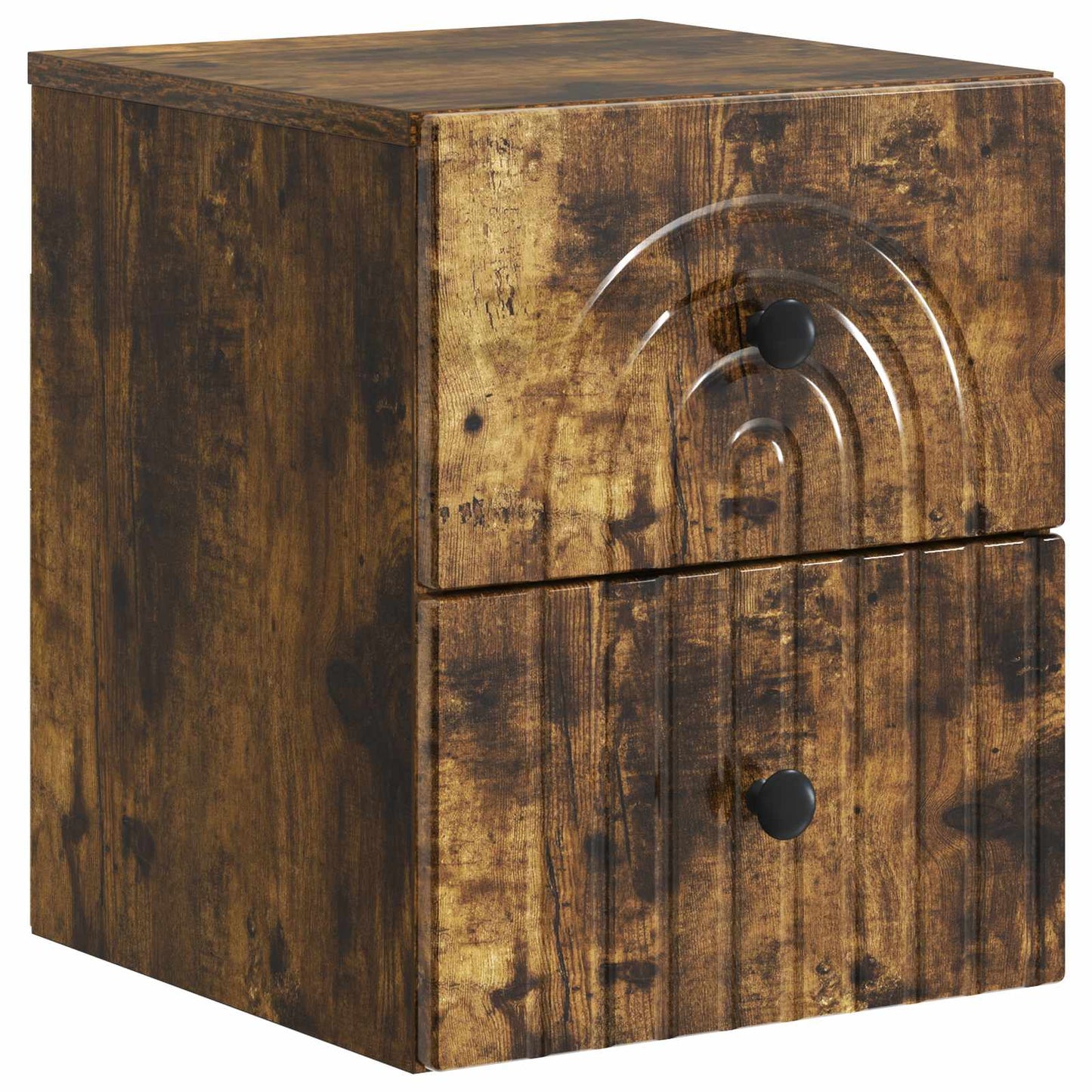 Mobiletto da notte a muro 2 pcs Rovere Fumo 33 x 34,5 x 40 cm | homemem39