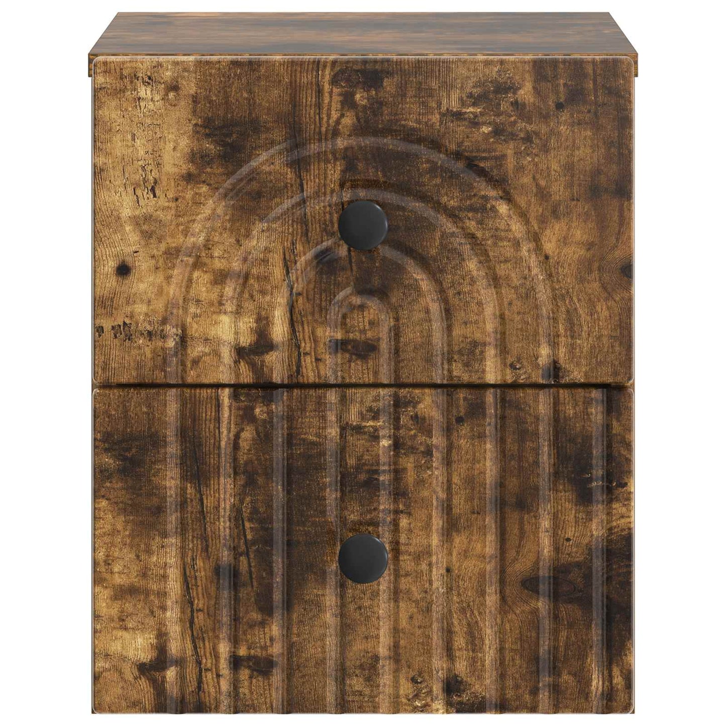 Mobiletto da notte a muro 2 pcs Rovere Fumo 33 x 34,5 x 40 cm | homemem39