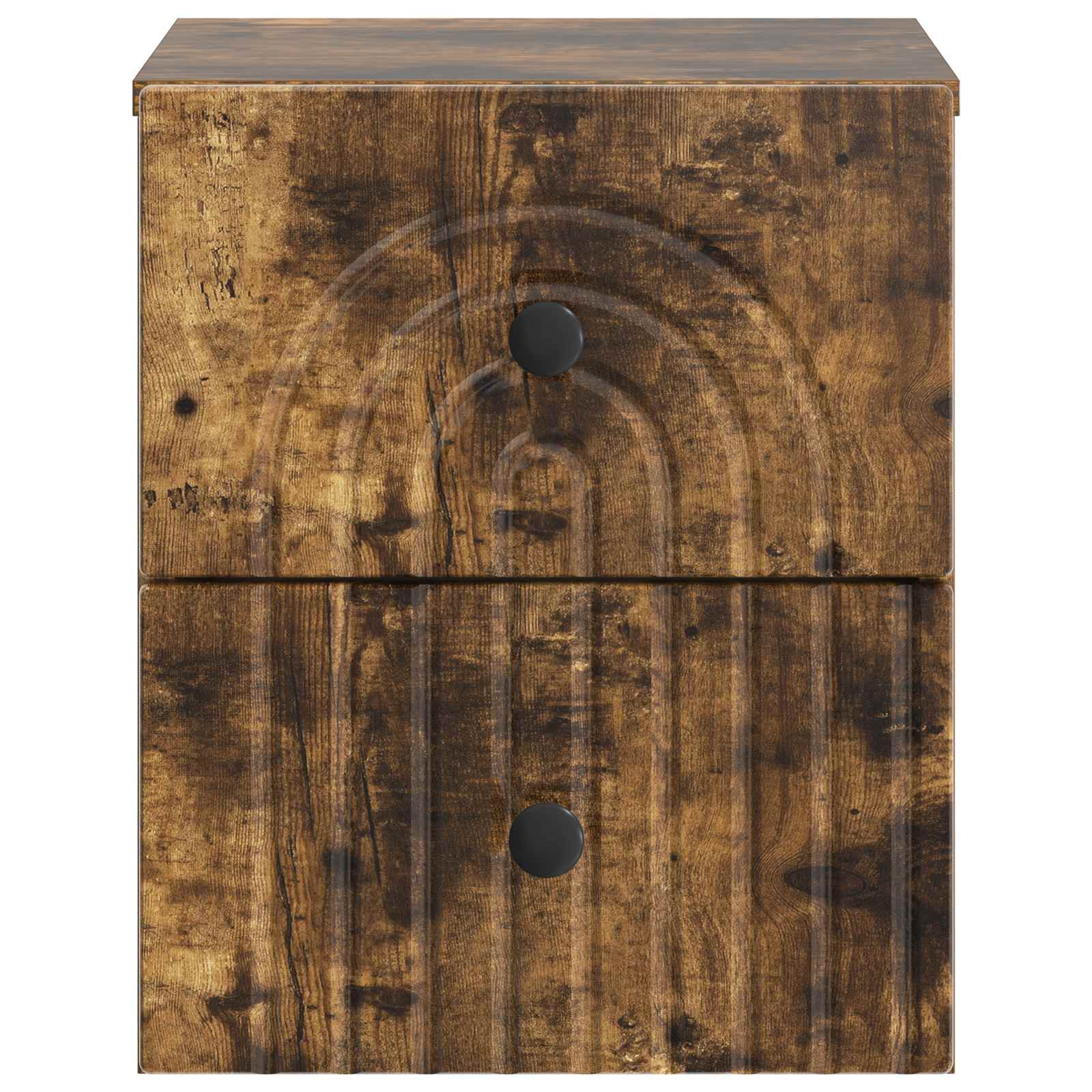 Mobiletto da notte a muro 2 pcs Rovere Fumo 33 x 34,5 x 40 cm | homemem39