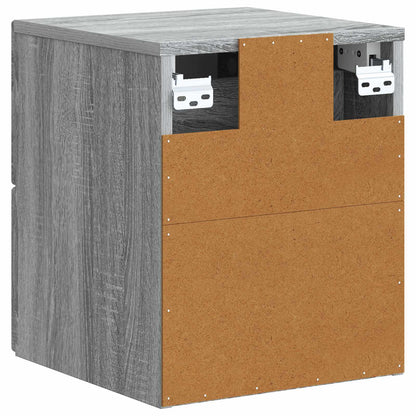 Mobiletto da notte a muro Grigio Sonoma 33 x 34,5 x 40 cm | homemem39