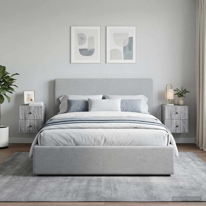 Mobiletto da notte a muro 2 pz Grigio Sonoma 33 x 34,5 x 40 cm