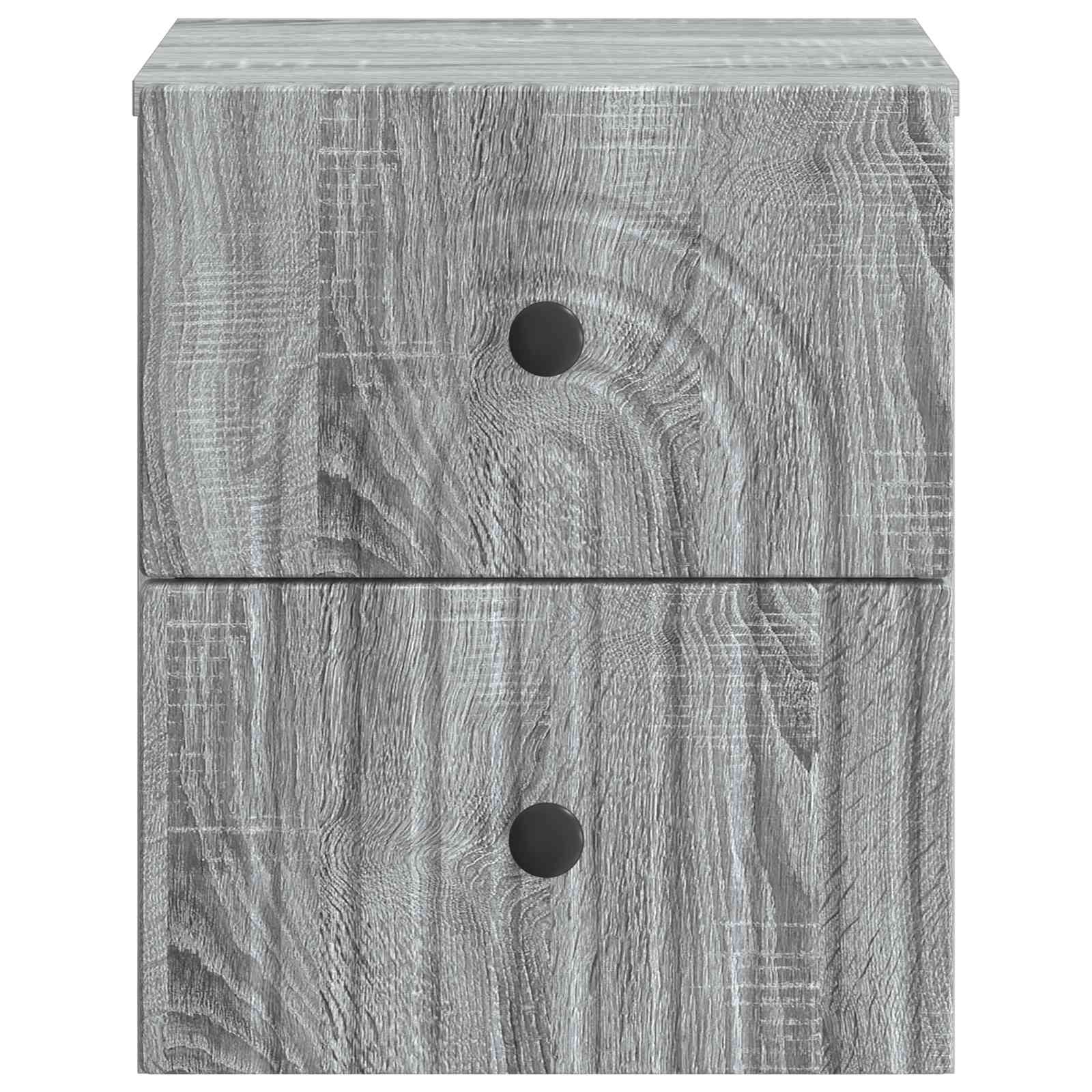 Mobiletto da notte a muro 2 pcs Grigio Sonoma 33 x 34,5 x 40 cm | homemem39