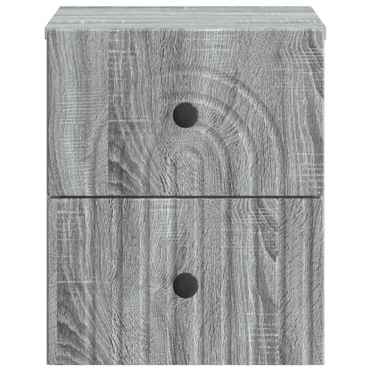Mobiletto da notte a muro 2 pcs Grigio Sonoma 33 x 34,5 x 40 cm | homemem39