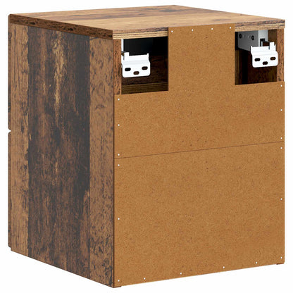 Mobiletto da notte a muro Legno antico 33 x 34,5 x 40 cm | homemem39