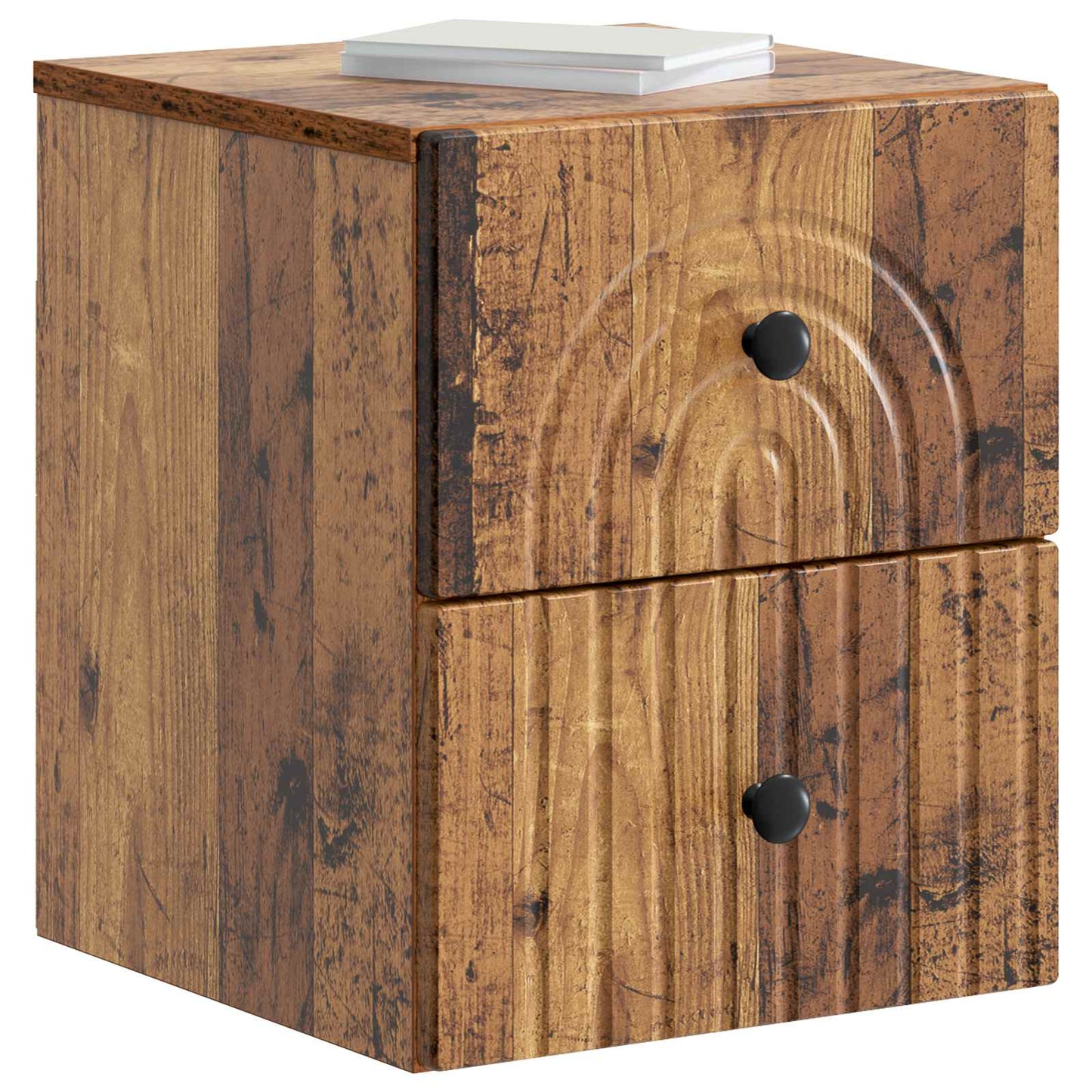 Mobiletto da notte a muro Legno antico 33 x 34,5 x 40 cm | homemem39