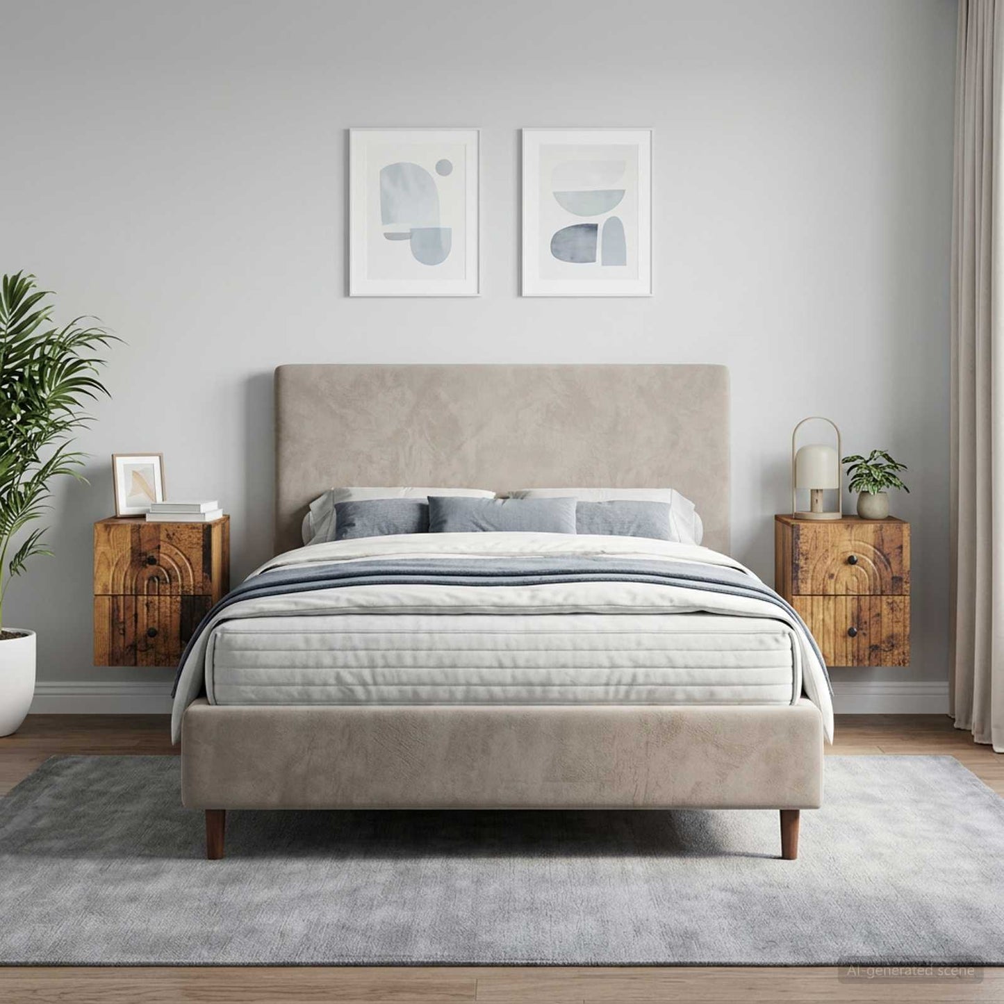 Mobiletto da notte a muro 2 pz Legno antico 33 x 34,5 x 40 cm