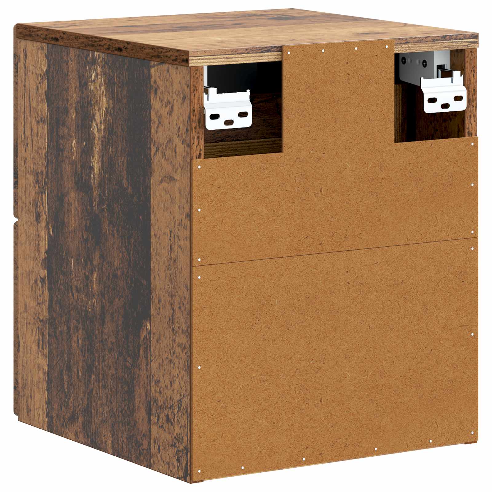 Mobiletto da notte a muro 2 pcs Legno antico 33 x 34,5 x 40 cm | homemem39