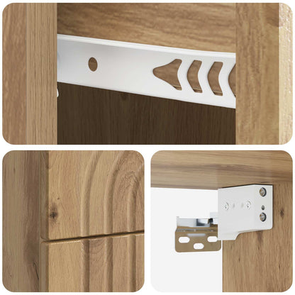 Mobiletto da notte a muro Rovere Artigianale 33 x 34,5 x 40 cm | homemem39