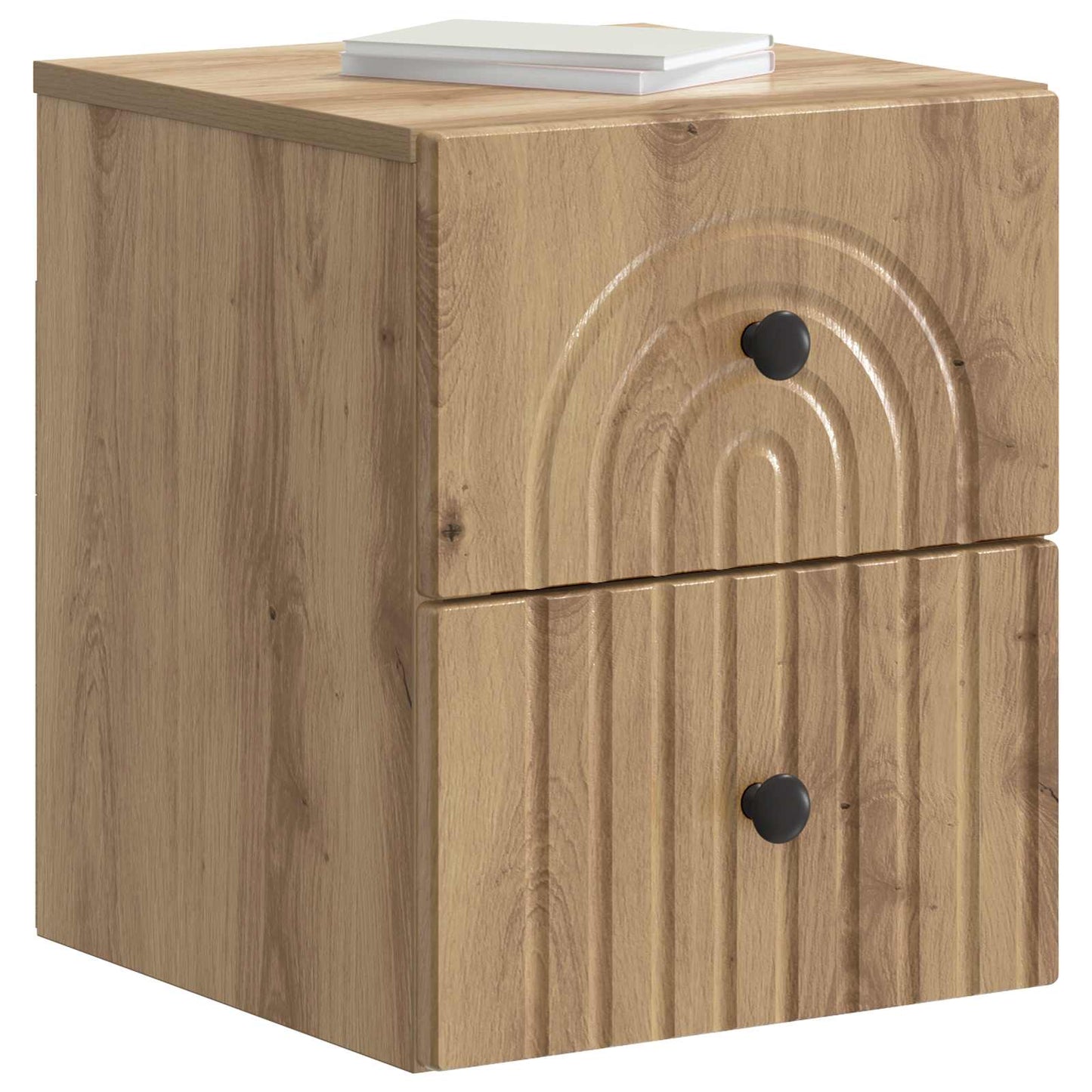 Mobiletto da notte a muro Rovere Artigianale 33 x 34,5 x 40 cm | homemem39