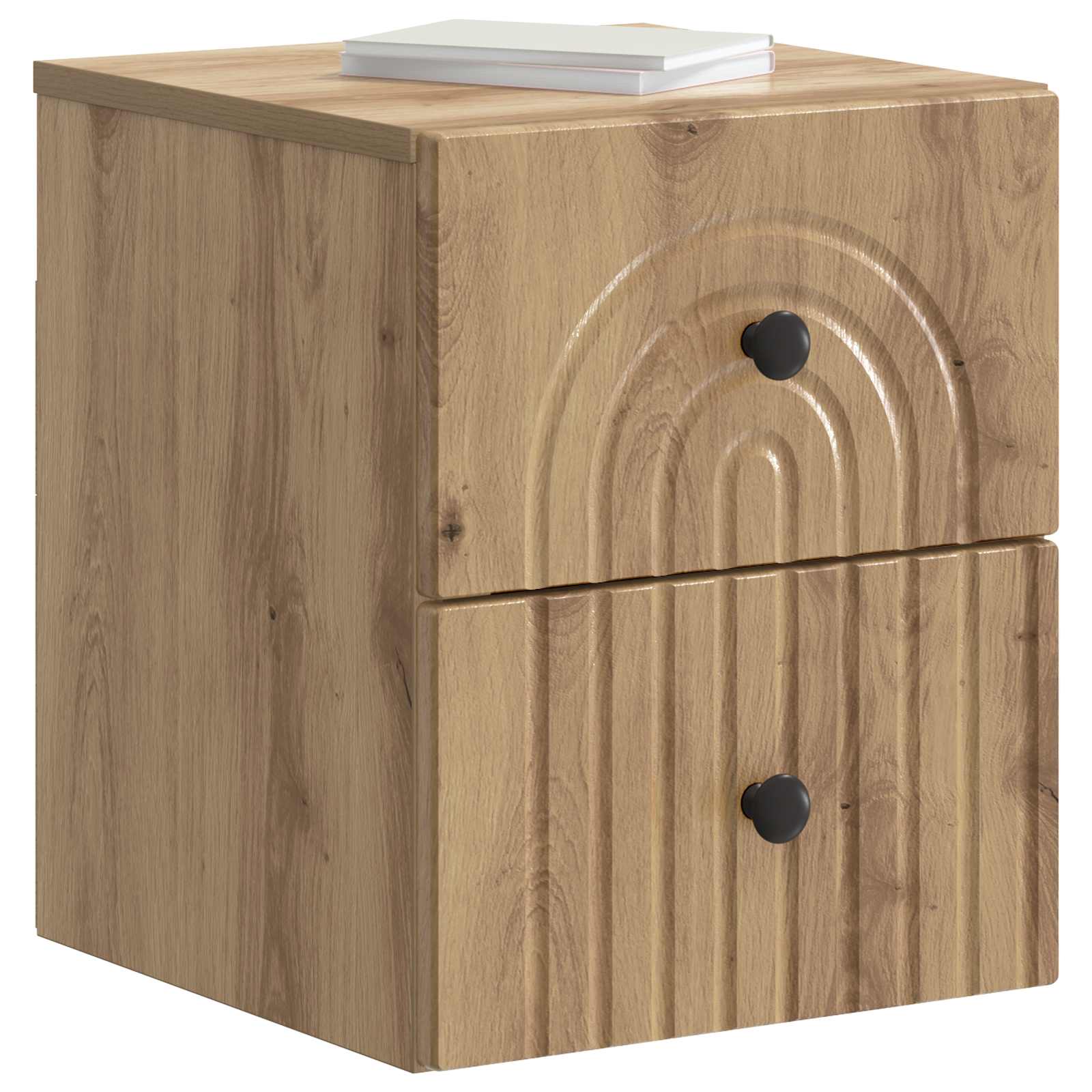 Mobiletto da notte a muro Rovere Artigianale 33 x 34,5 x 40 cm | homemem39