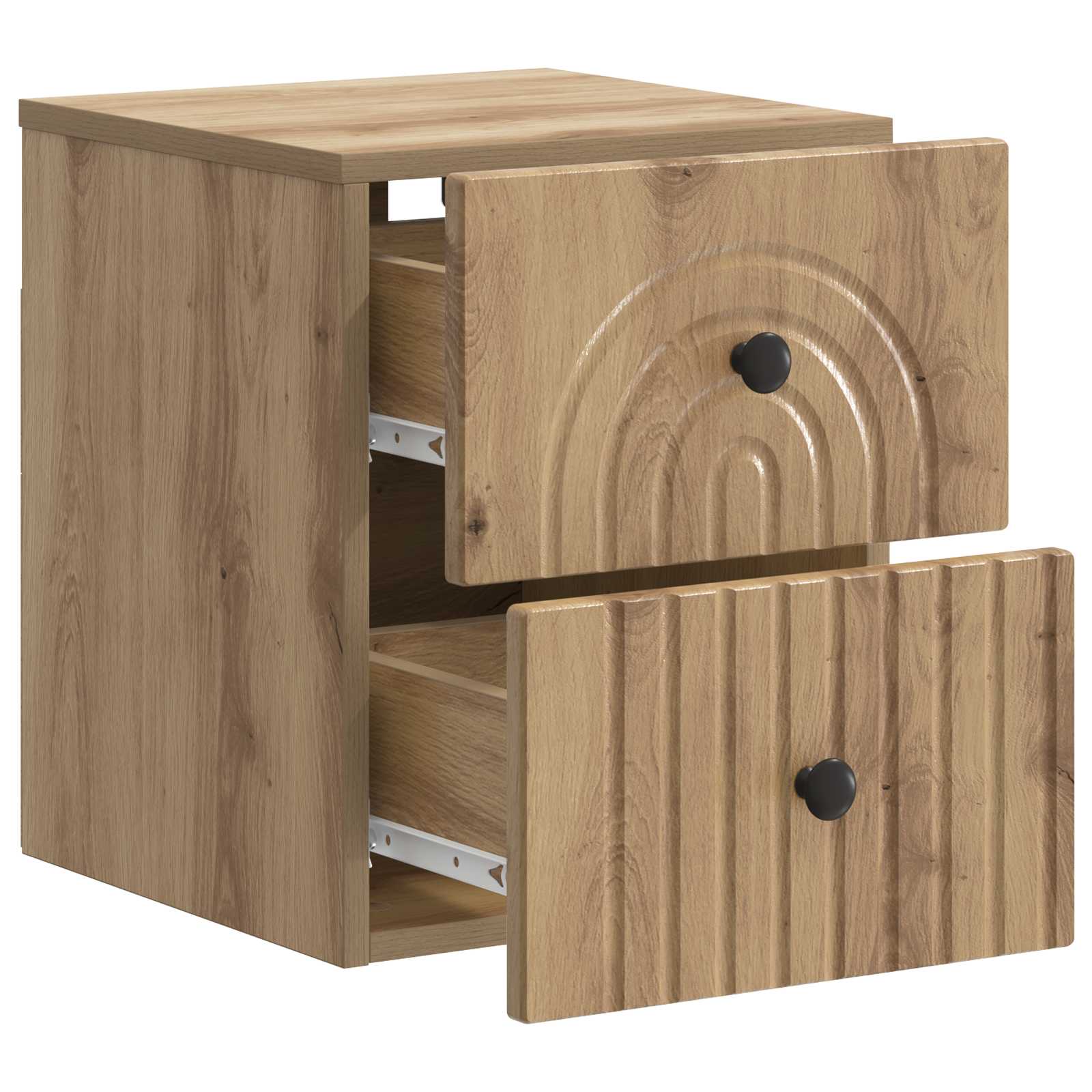 Mobiletto da notte a muro con cassetto 2 pcs Rovere Artigianale | homemem39