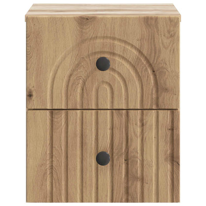 Mobiletto da notte a muro con cassetto 2 pcs Rovere Artigianale | homemem39