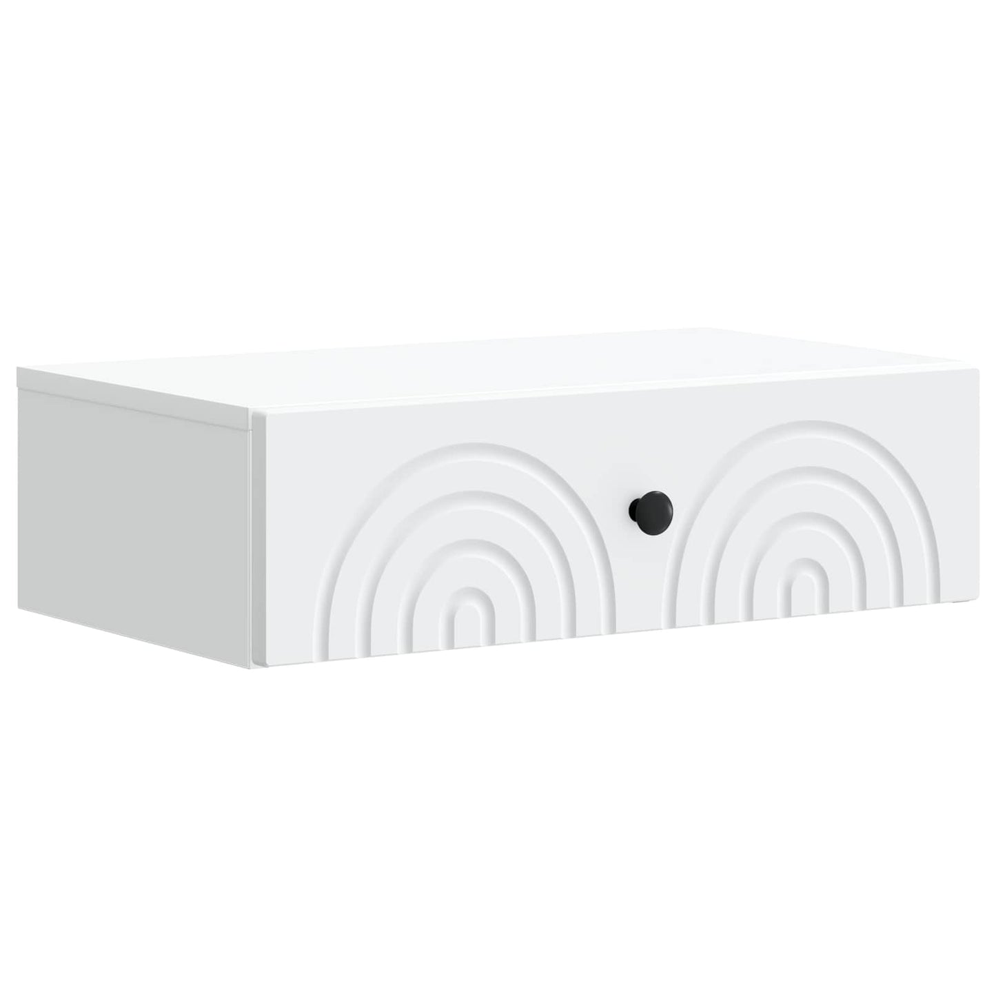 Tavolino da Parete Laterale Bianco 59 x 34,5 x 17 cm