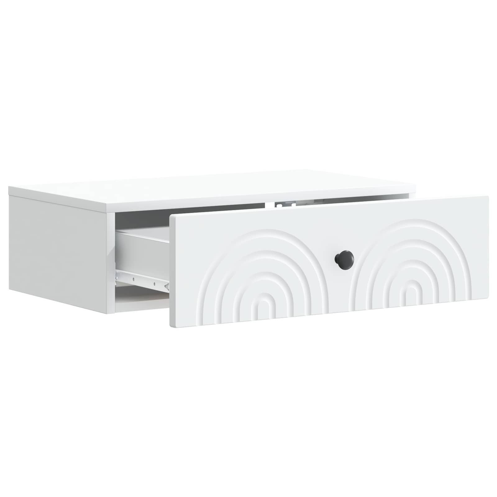 Tavolino da Parete Laterale Bianco 59 x 34,5 x 17 cm | homemem39