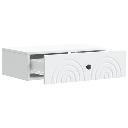 Tavolino da Parete Laterale Bianco 59 x 34,5 x 17 cm | homemem39
