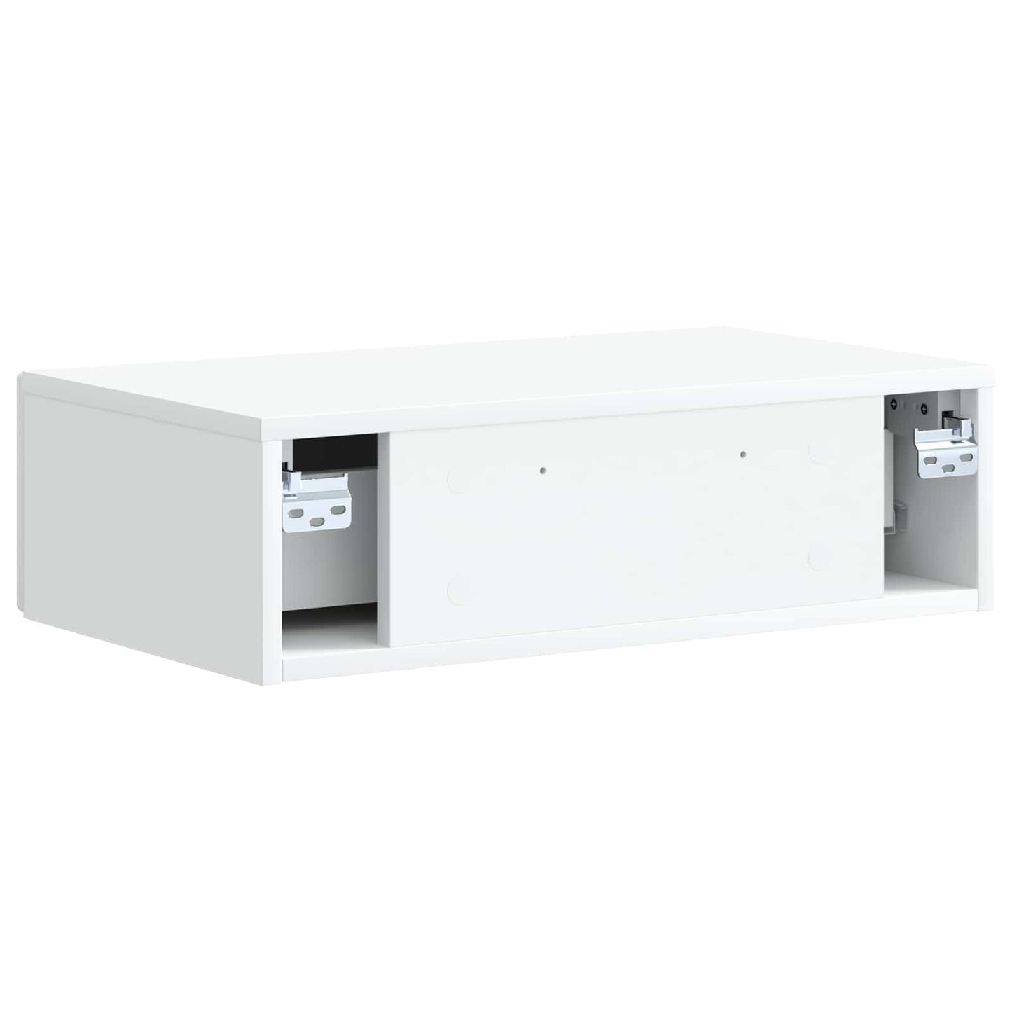 Tavolino da Parete Laterale Bianco 59 x 34,5 x 17 cm
