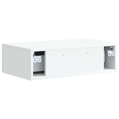 Tavolino da Parete Laterale Bianco 59 x 34,5 x 17 cm