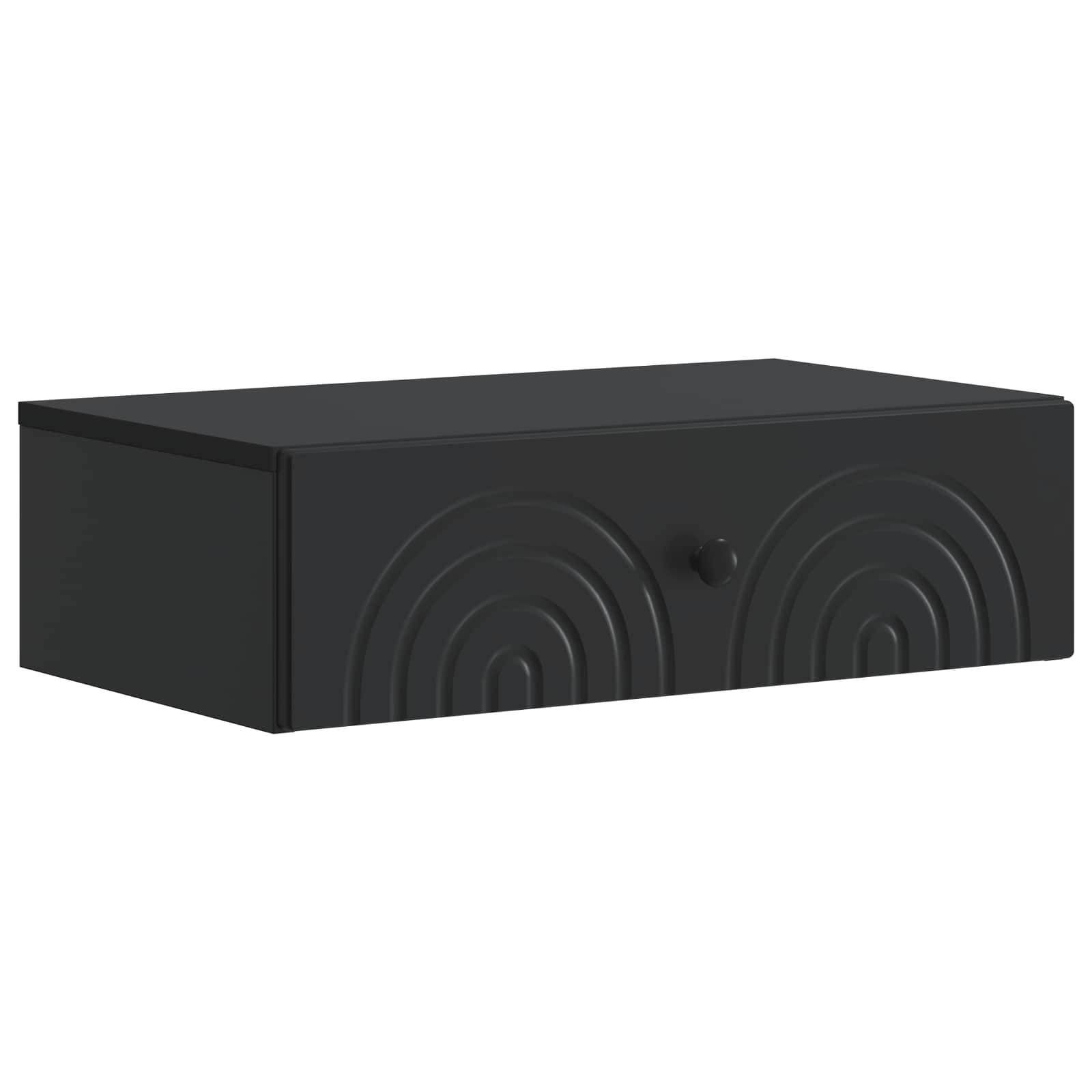 Tavolino da Parete Laterale Nero 59 x 34,5 x 17 cm | homemem39