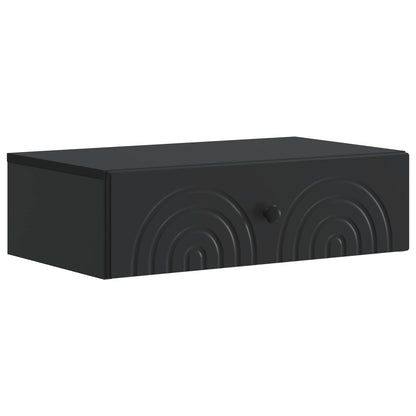 Tavolino da Parete Laterale Nero 59 x 34,5 x 17 cm