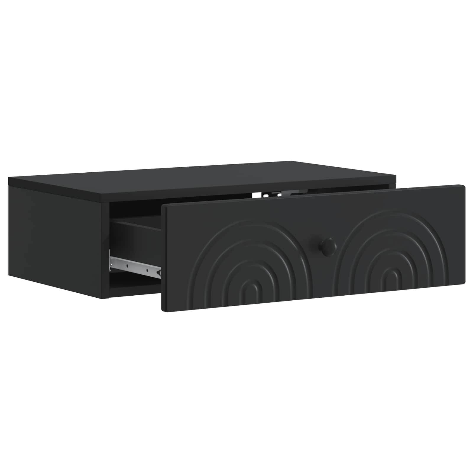 Tavolino da Parete Laterale Nero 59 x 34,5 x 17 cm | homemem39